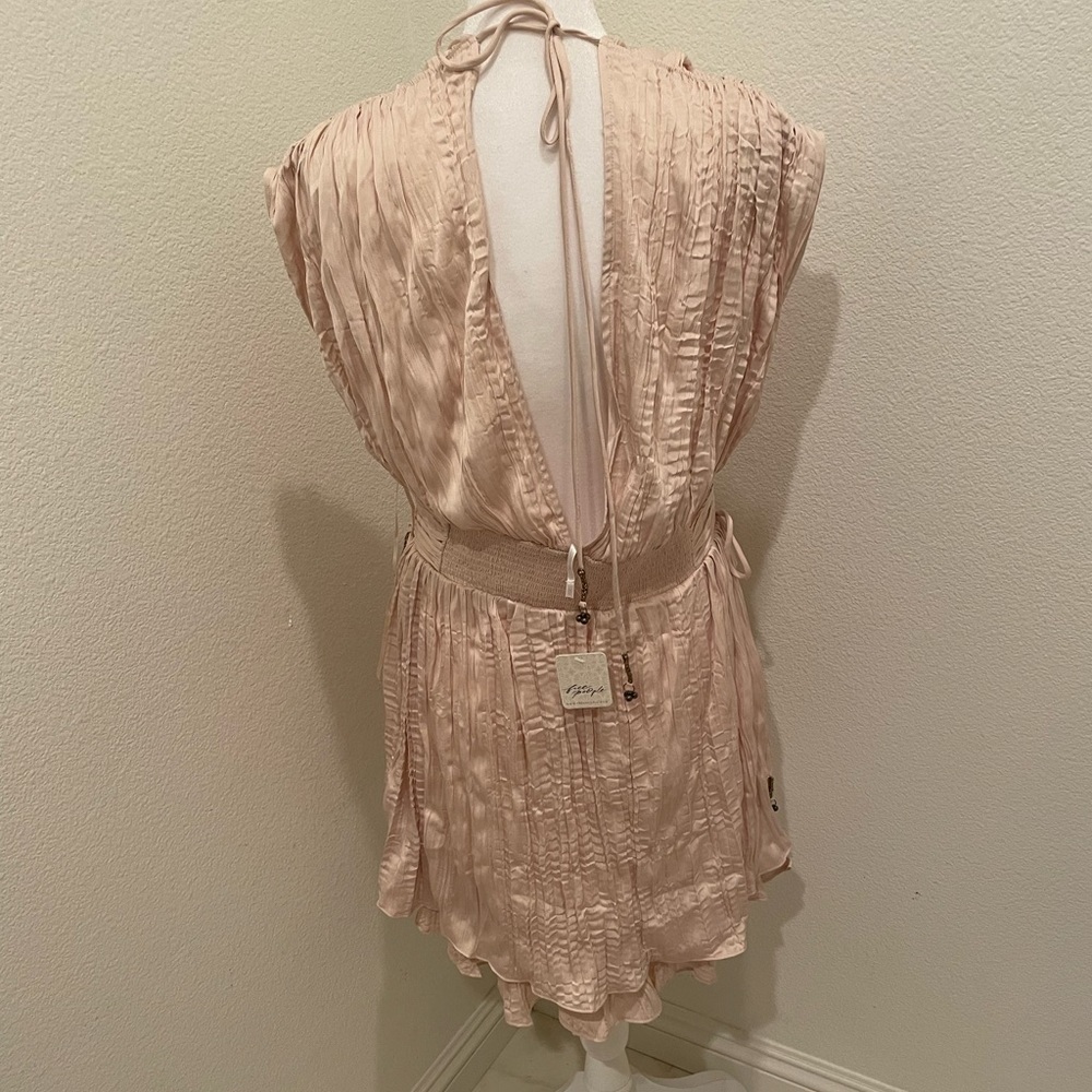 NWT Womens Free People Beige Cream Dress Prosecond Light Sand Size M - Picture 6 of 11